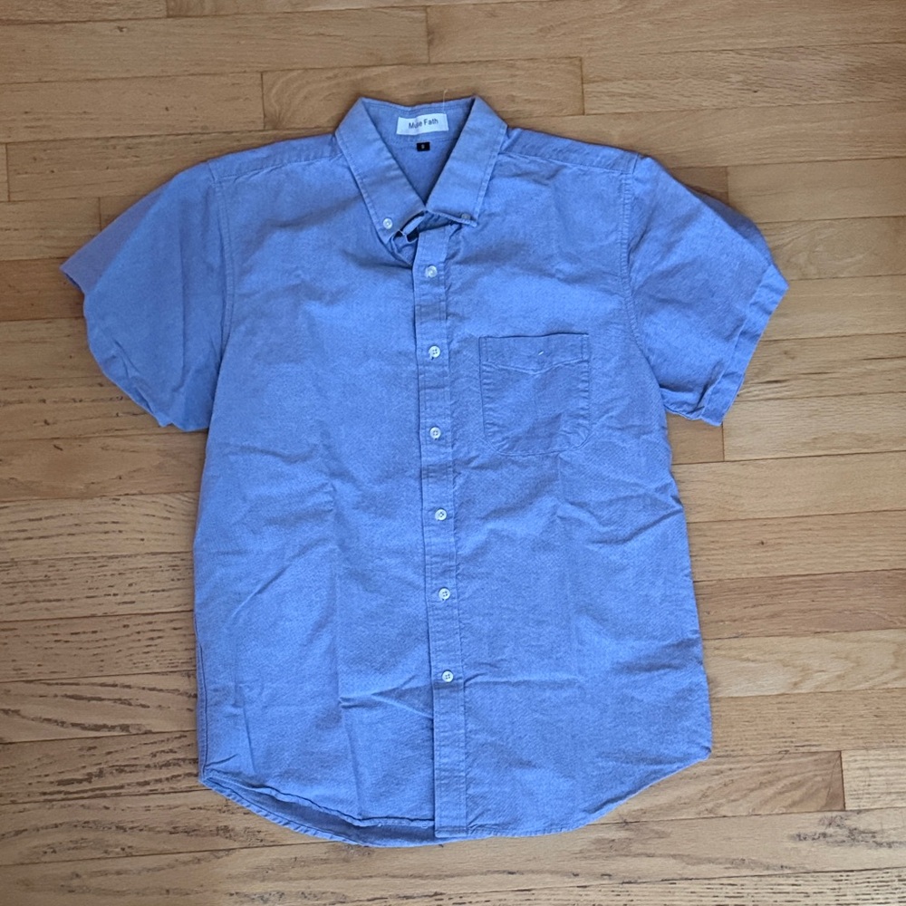 J. Crew Men's Casual Blue Button Down Shirt